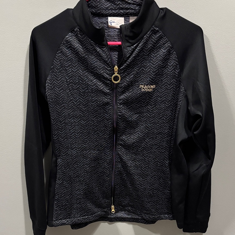 Greg Norman Collection Black and Gray Golf Jacket